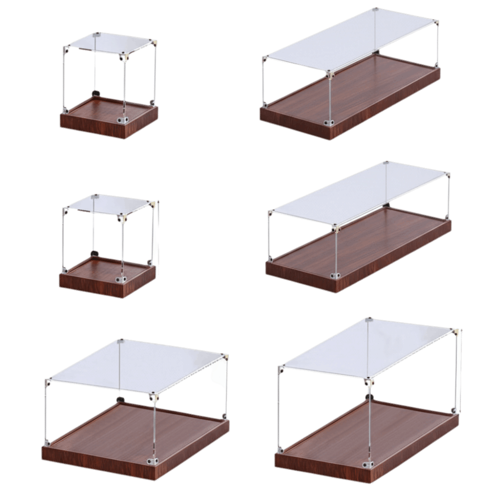 Model Kit Display Case - Şeffaf Akrilik Akrilik Vitrin Yapıştırıcısız Montaj