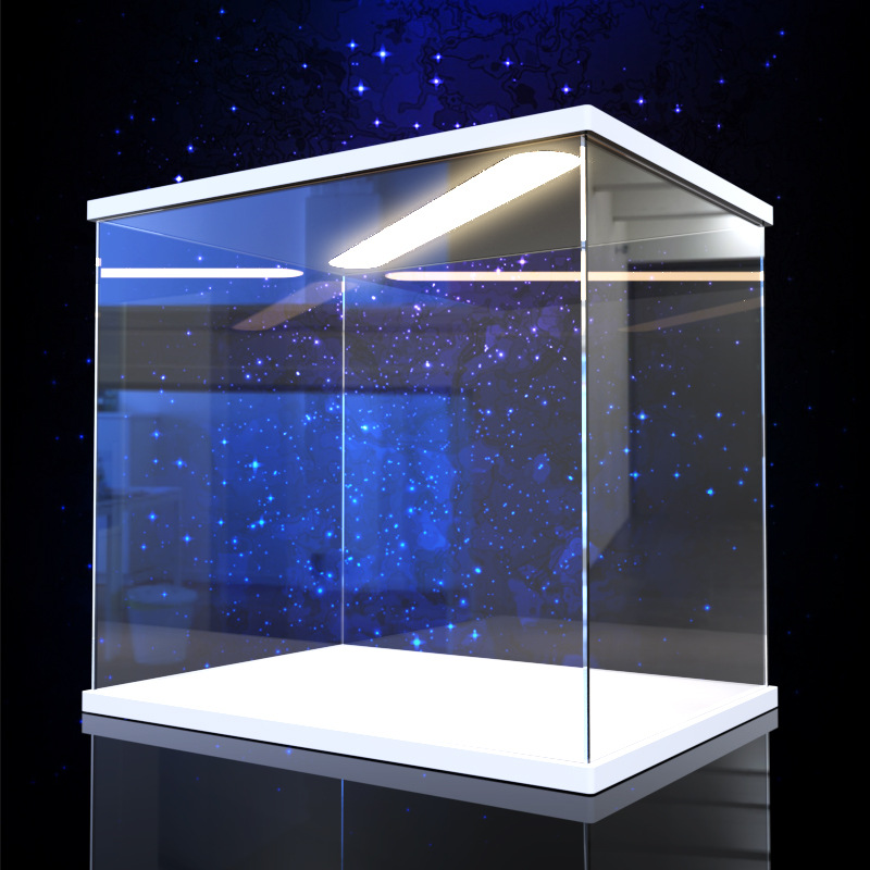 Model Kit Display Case - Premium beyaz White ekran dolabı, LED