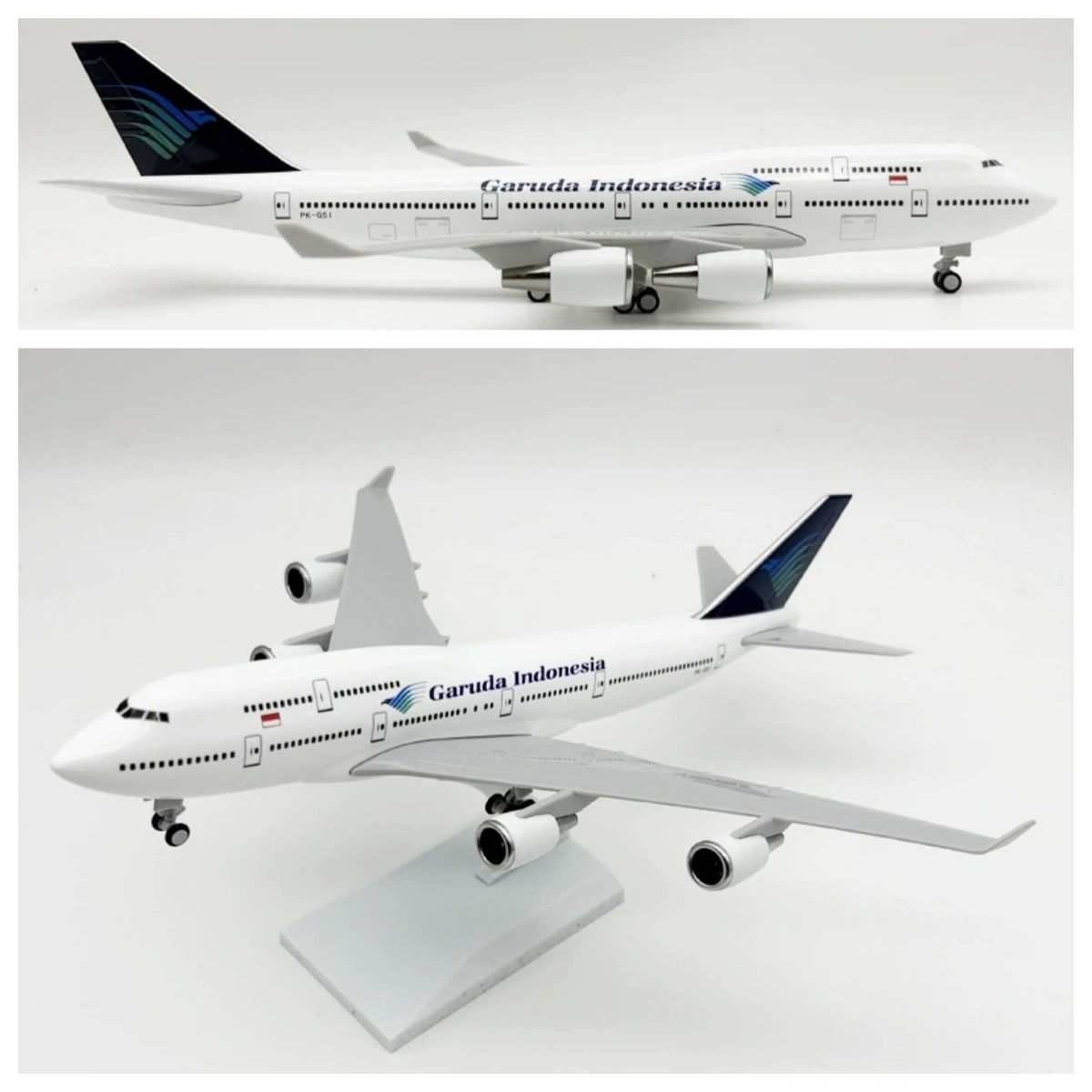 Model Kit Indonesia - 1/240 ölçekli Garuda Endonezya B747 Döküm