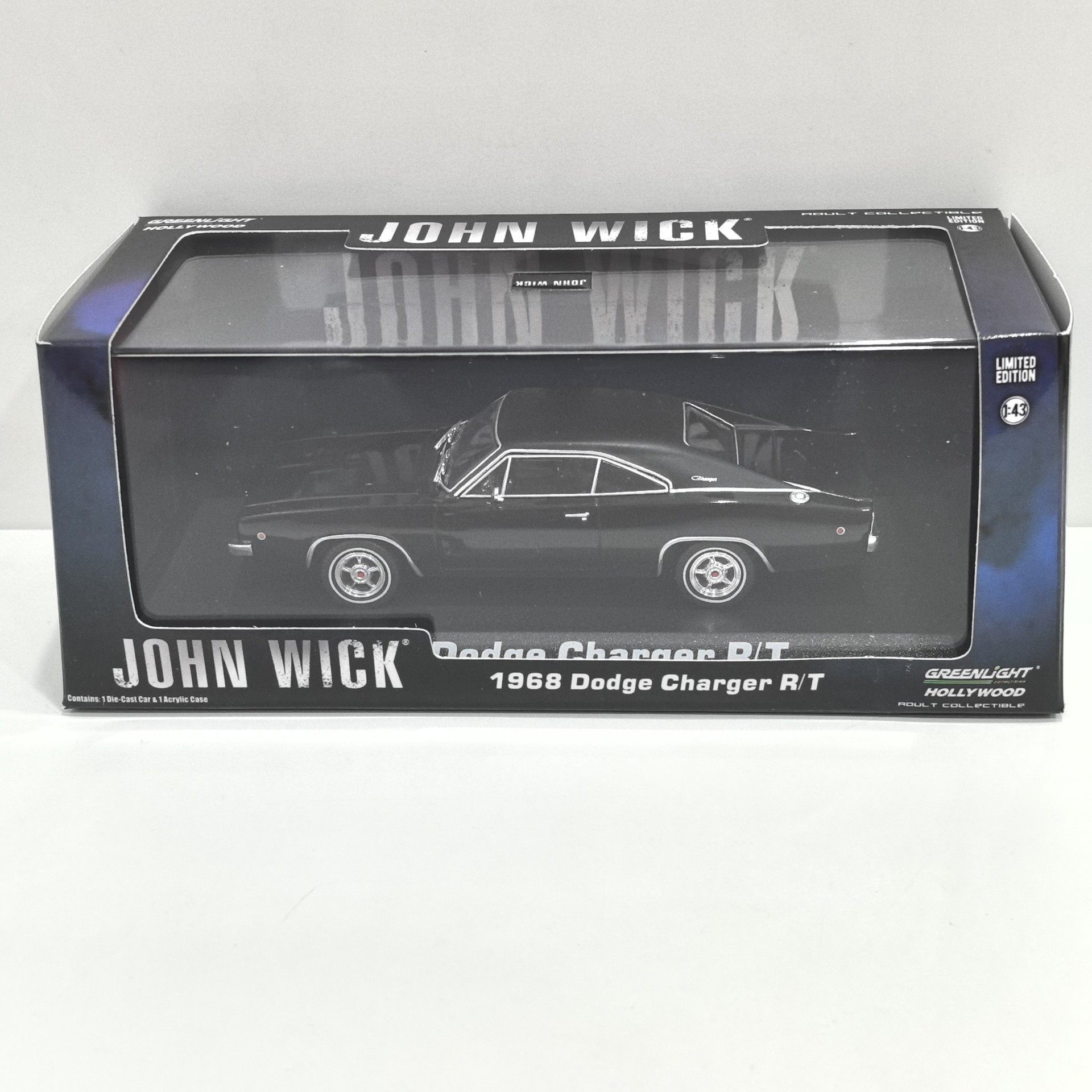 Model Kit Dodge Charger - Pres Döküm Yeşil Işıklı 1/43 Ölçekli