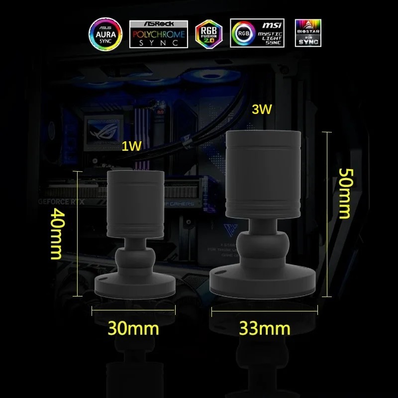 QITU 1W 3W ARGB 5V 3Pin Header - Model Kit Display Case incelemesi ve fiyatı